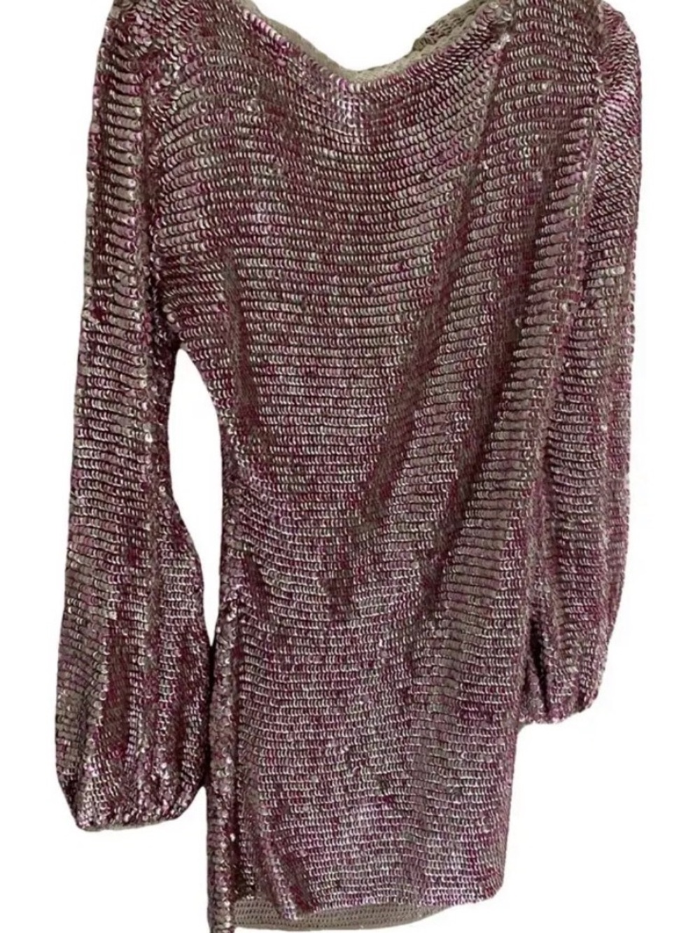 RETROFETE Tara sequined crochet mini dress, medium - Picture 2 of 5